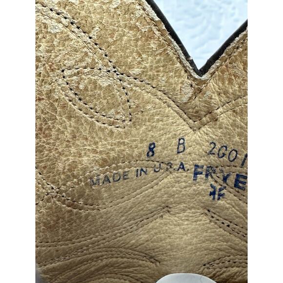 Frye Womens 8 True Vintage 70’s Western Cowgirl Cowboy Boots Redwood USA MADE - Picture 8 of 16